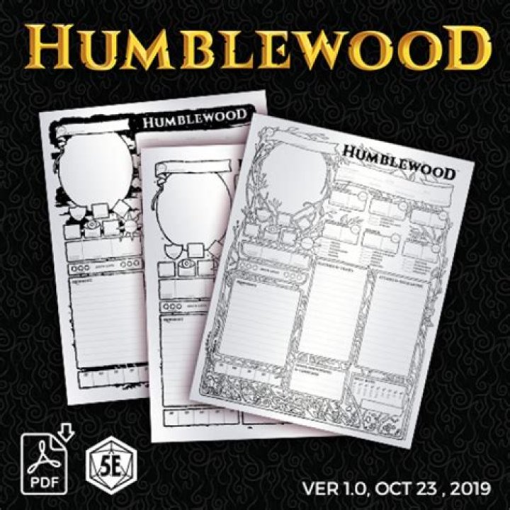 Download the Humblewood Character Sheet PDF for Roleplaying