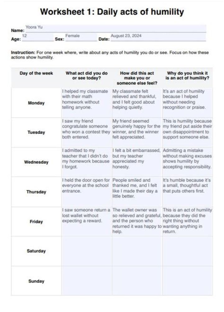 Humility in Recovery Worksheets PDF – Heal with Humble Strength