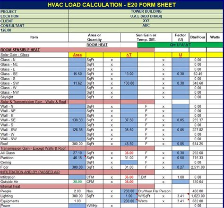 Free HVAC Load Calculation Worksheet PDF – Download Now