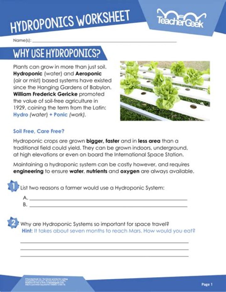 Hydroponics Worksheet PDF: Free Educational Guide for Growers