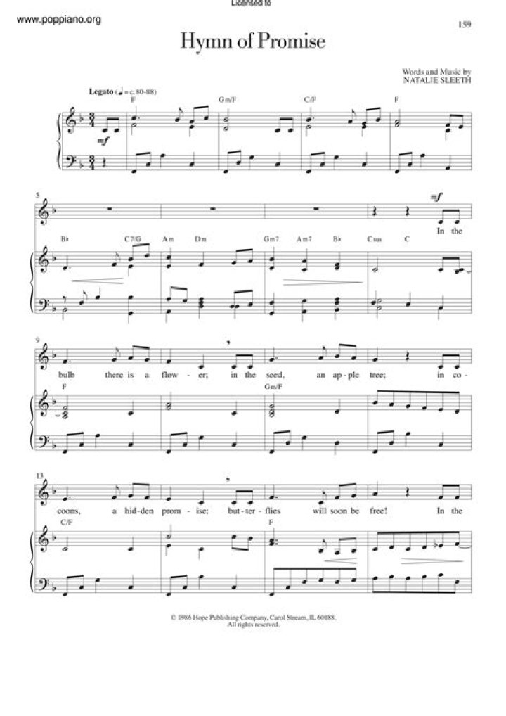 Hymn of Promise Sheet Music PDF – Free Download