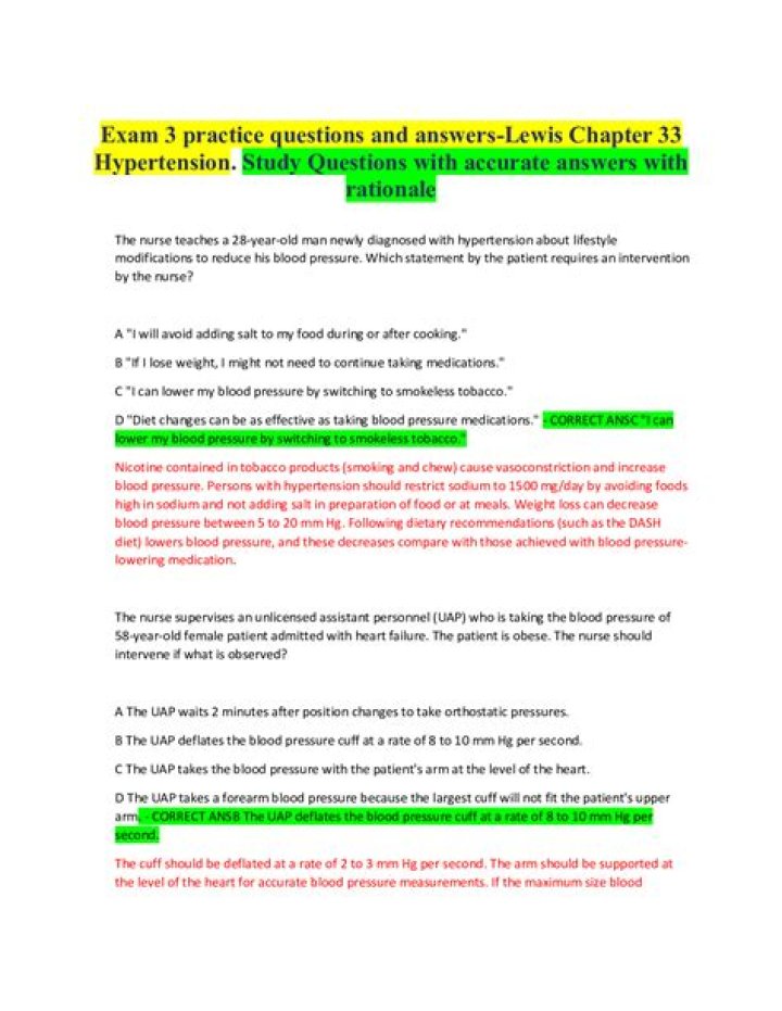 Hypertension Questions and Answers PDF – Expert Guide