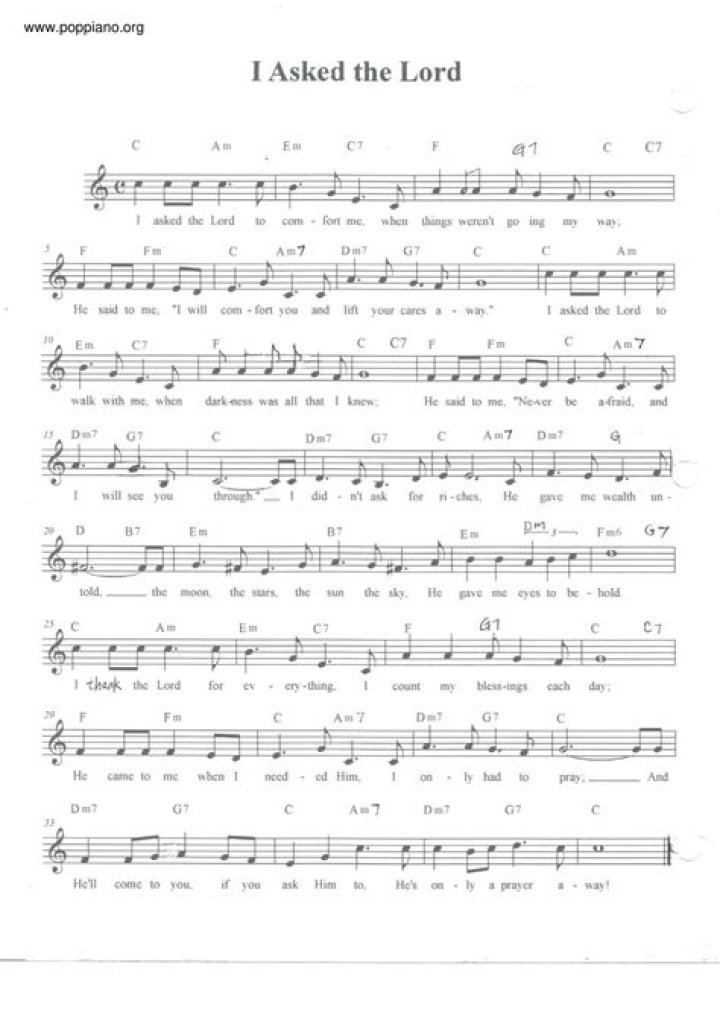 Comfort Me Sheet Music PDF – Powerful Prayer Songs