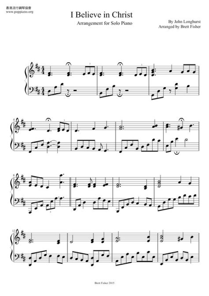 I Believe in Christ Sheet Music PDF – Faithful Worship Music