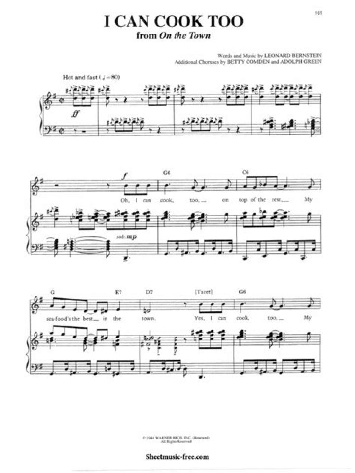 Free Cooking Sheet Music PDF to Print & Use