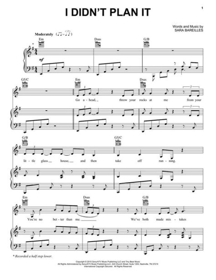 i Didn't Plan It Sheet Music PDF – Free Download