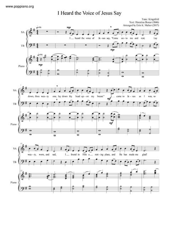 Sheet Music PDF: Hear Jesus’ Voice – Powerful Scripture Melody