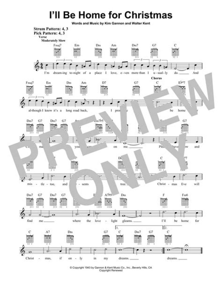 I'll Be Home for Christmas Lead Sheet PDF – Free Download