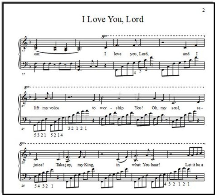 Free I Love the Lord Music Sheet PDF Download