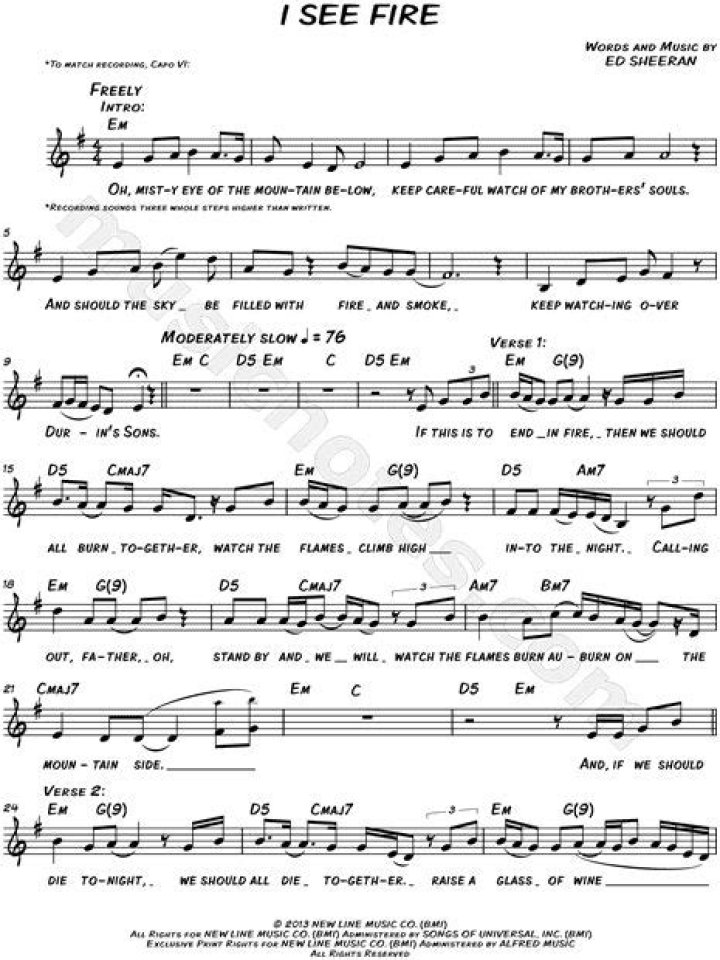 Fire Violin Sheet Music PDF – Instant Download