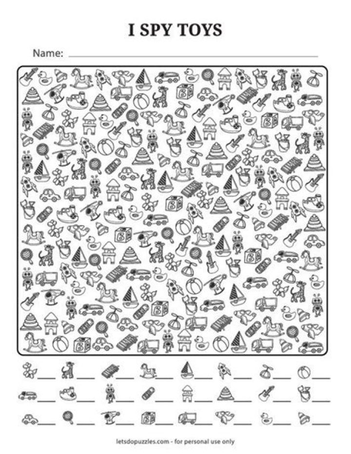 Free Printable I Spy Worksheets PDF – Instant Download