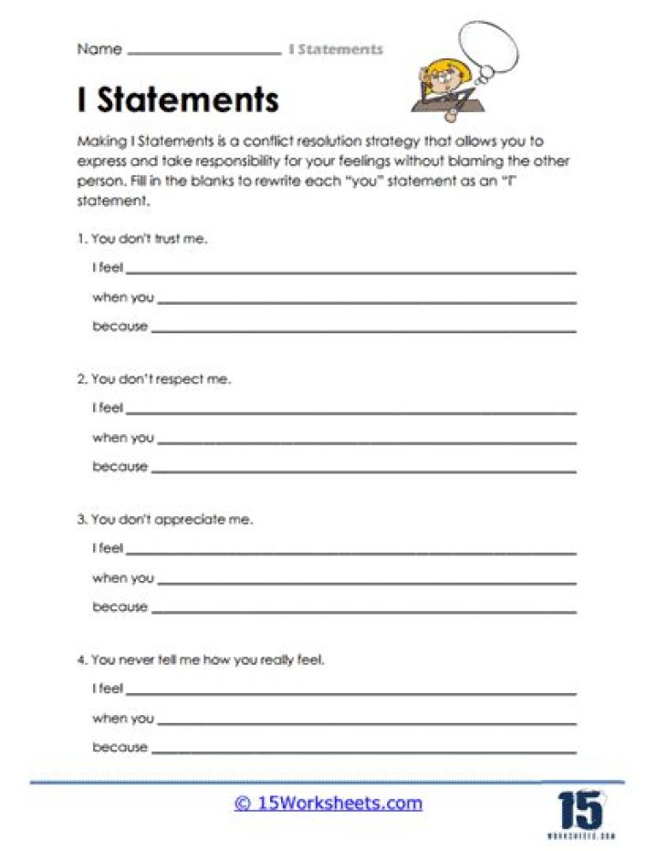 I Statement Worksheet PDF: Transform Your Communication with Empowering Language