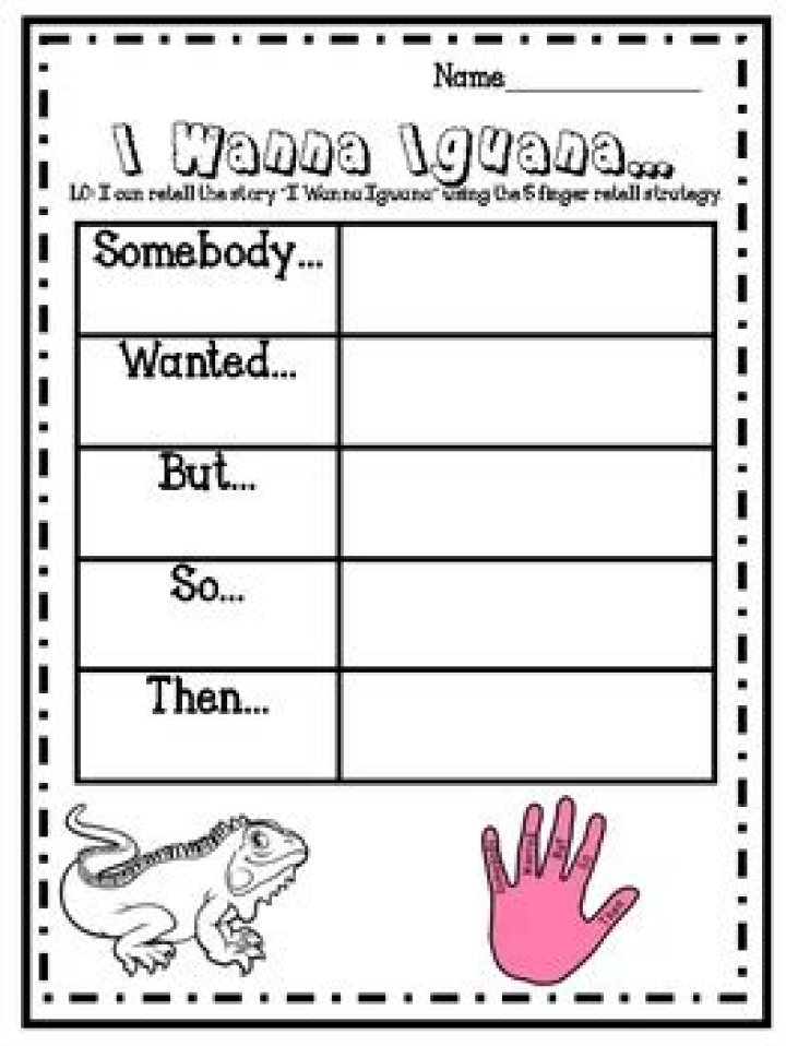 Free I Wanna Iguana Worksheets PDF for Kids