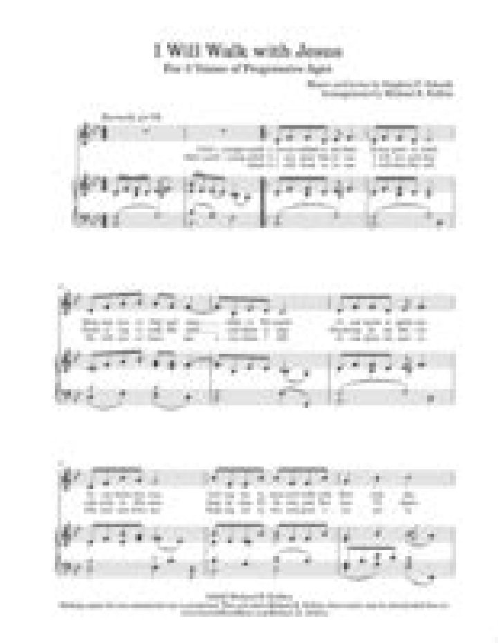 I Will Walk with Jesus Sheet Music PDF for Prayer & Worship