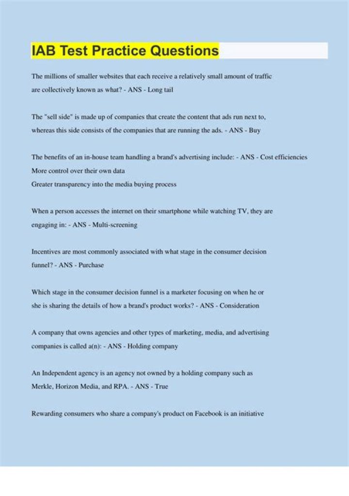 IAB Exam Questions and Answers PDF: Pass Your Certification