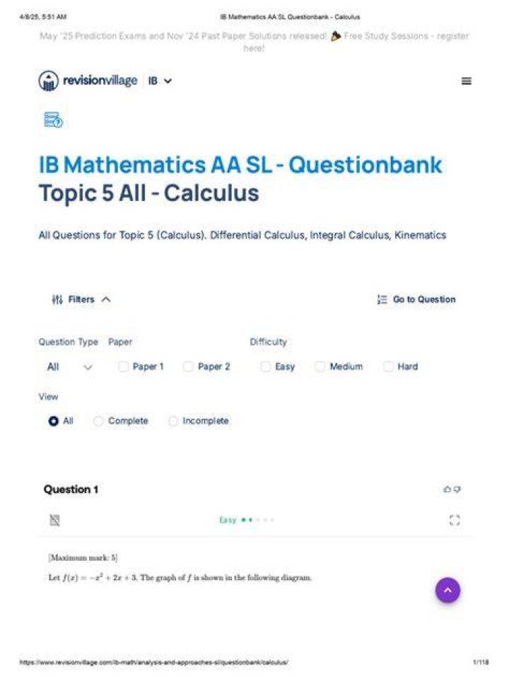 IB Math Question Bank PDF: Practice & Past Papers