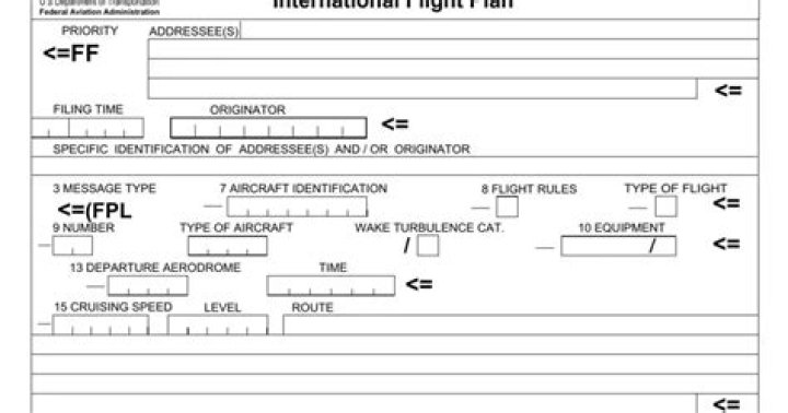 Download ICAO Flight Plan Form PDF Easily