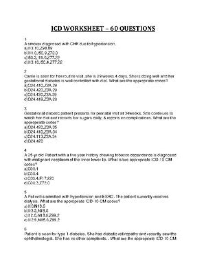 ICD-10-CM Practice Questions & Answers PDF – Master Diagnosis Coding