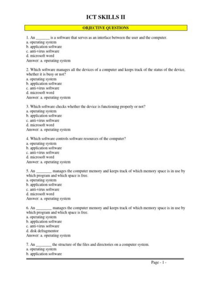 ICT Questions & Answers PDF: Perfect Study Resource for Instant Download