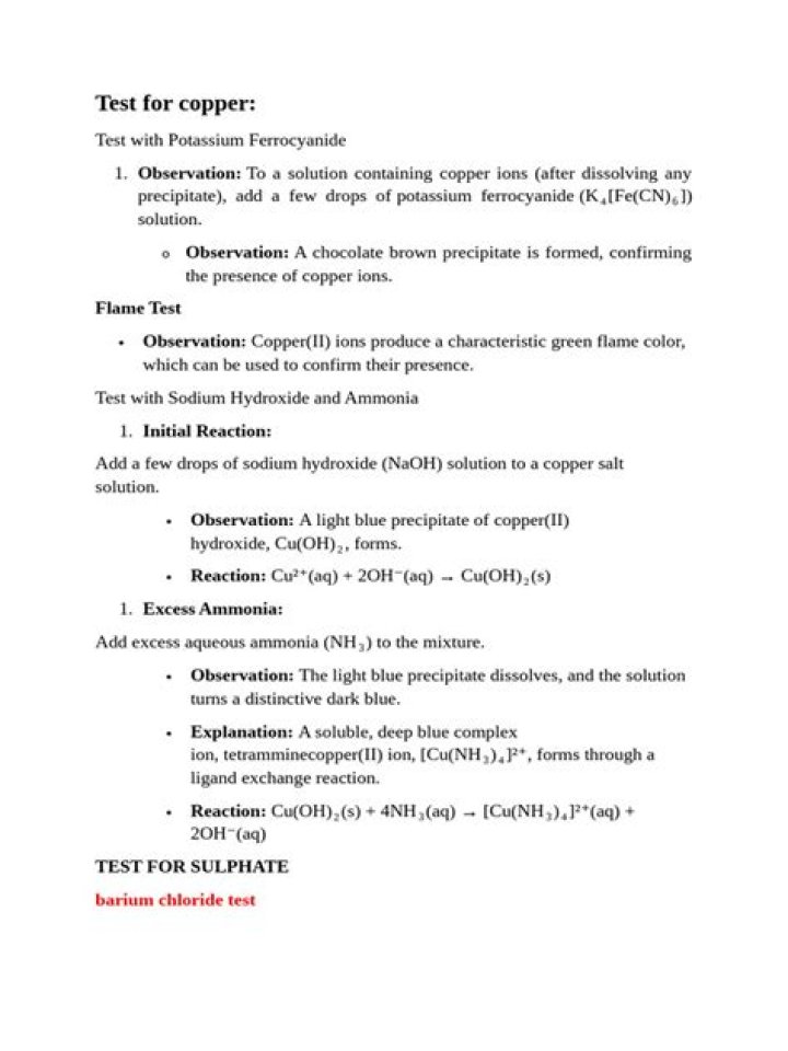 How to Identify Copper Sulphate: Essential Testing Guide & PDF