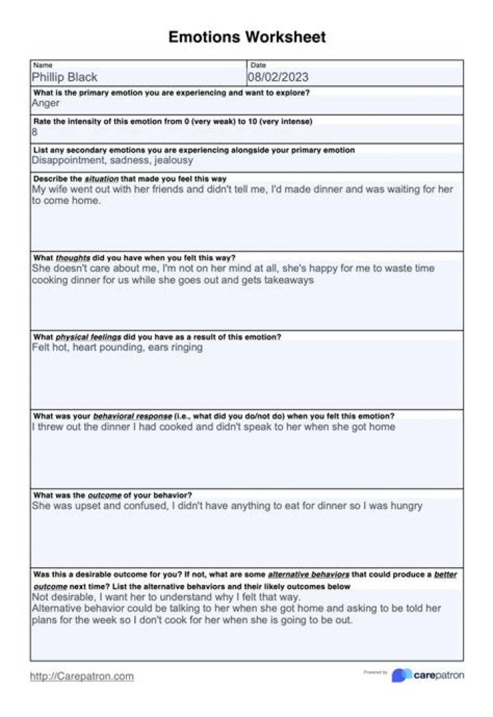 Identifying Emotions Worksheet for Adults PDF – Downloadable Guide