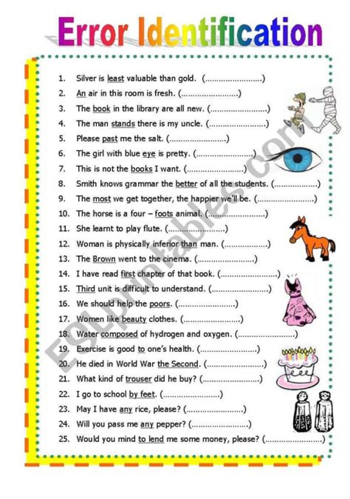 How to Identify Errors: Test with Answers PDF Guide