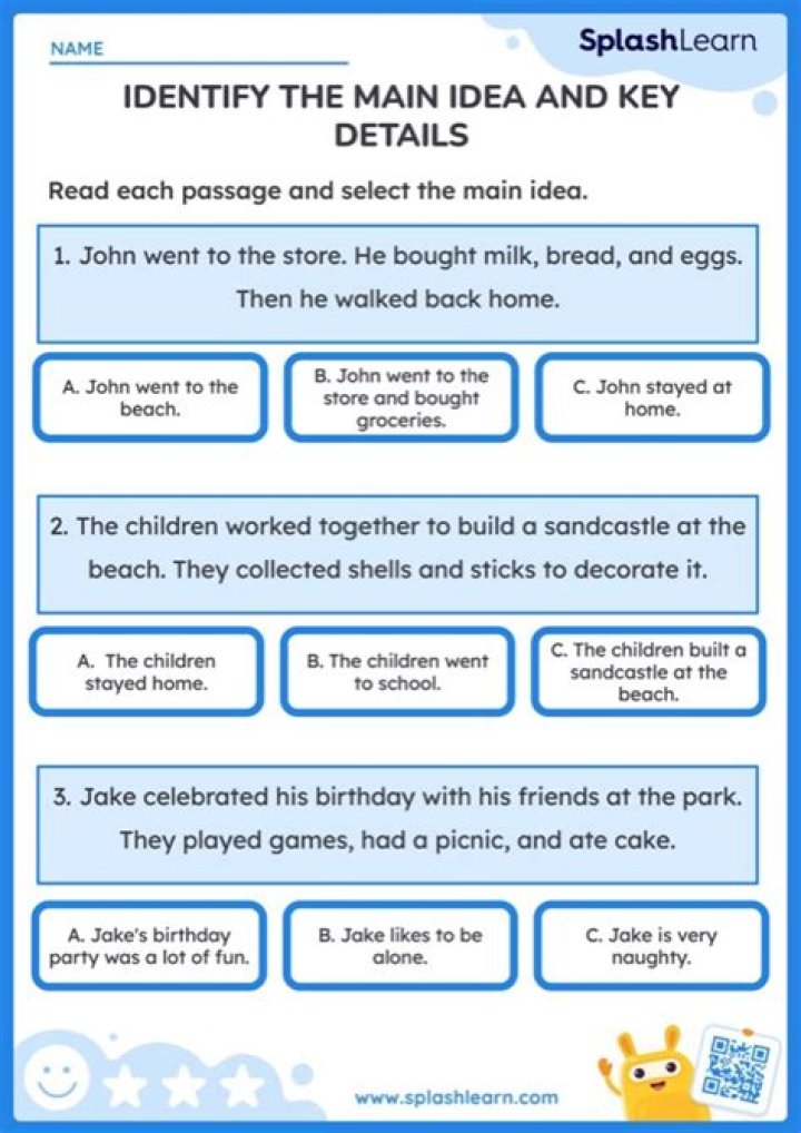 How to Identify Main Idea & Supporting Details with Worksheets PDF