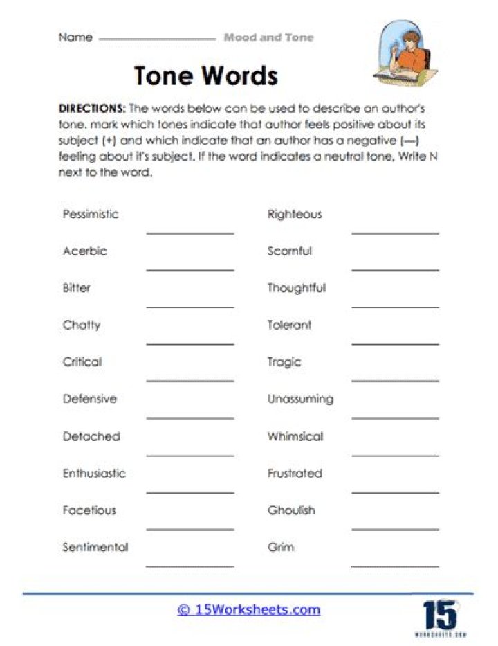 Mastering Tone Identification with Our Free Worksheet PDF