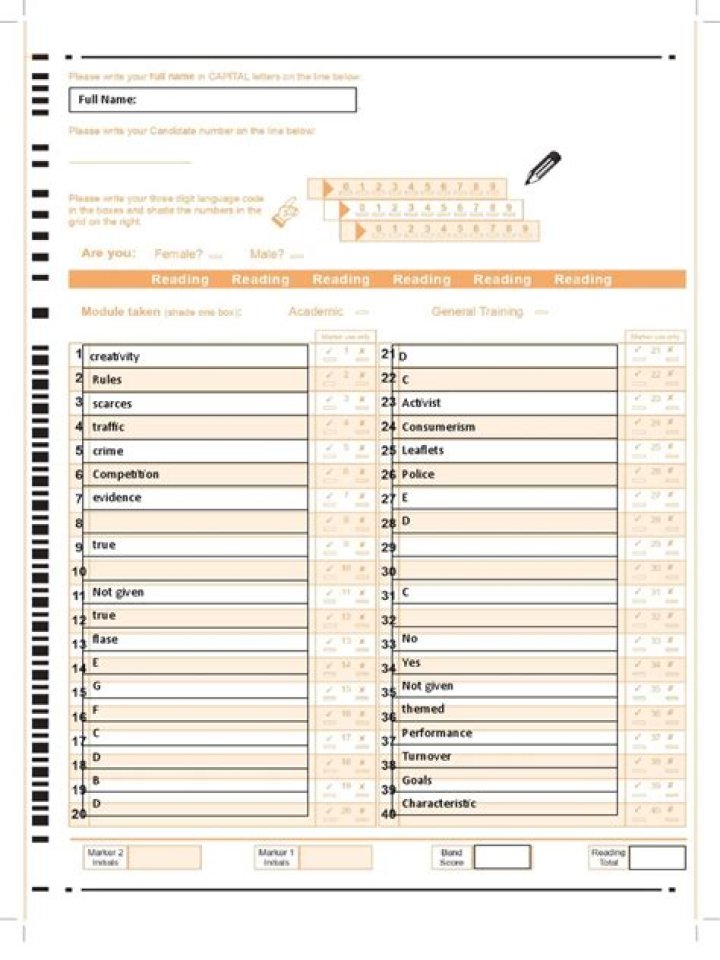 Master IELTS Answer Sheet Reading with This PDF Guide