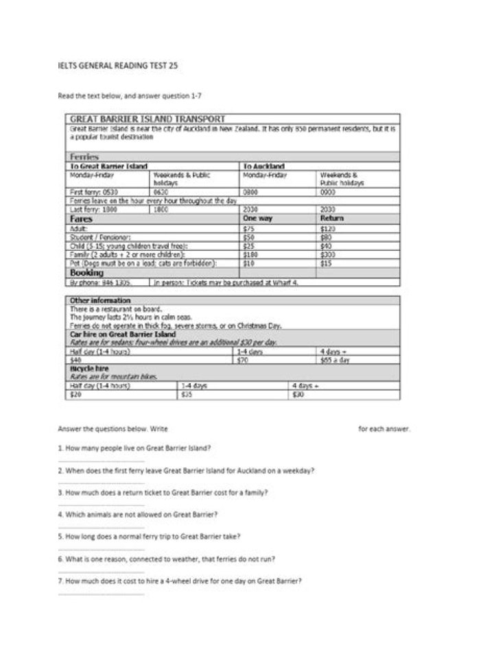 IELTS General Reading Test PDF: Practice & Sample Questions