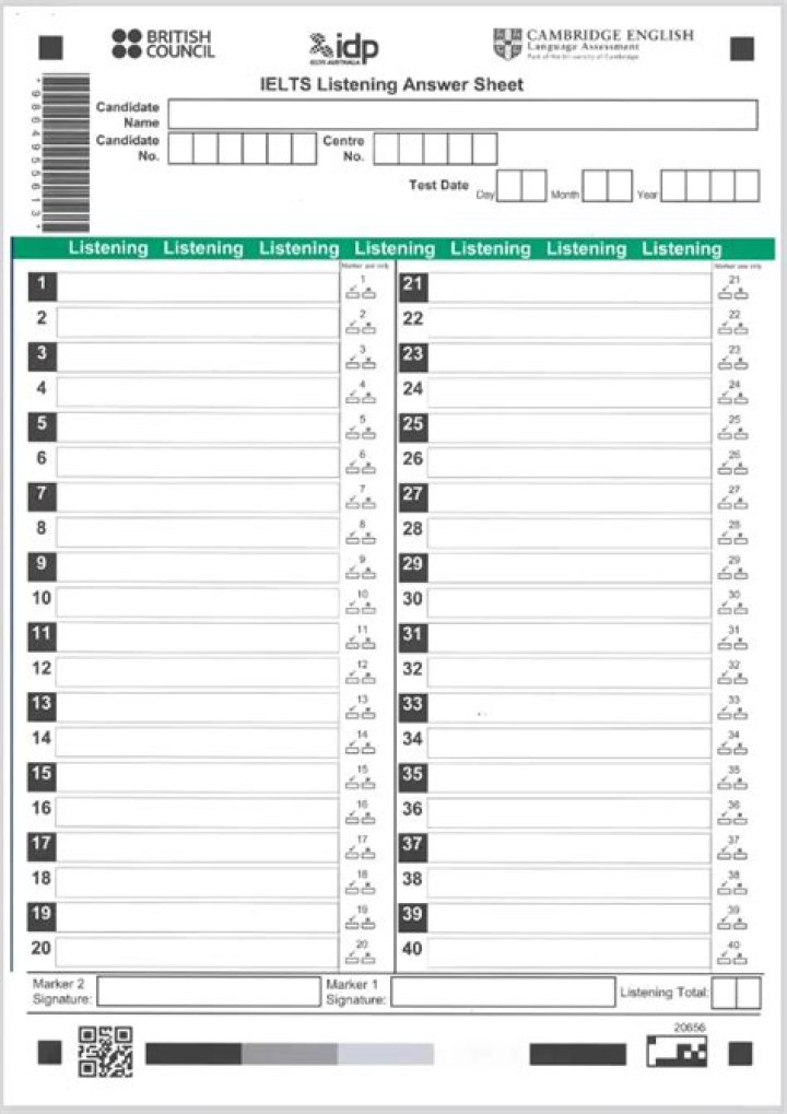Free IELTS Listening & Reading Answer Sheet PDF – Practice & Sample Answers