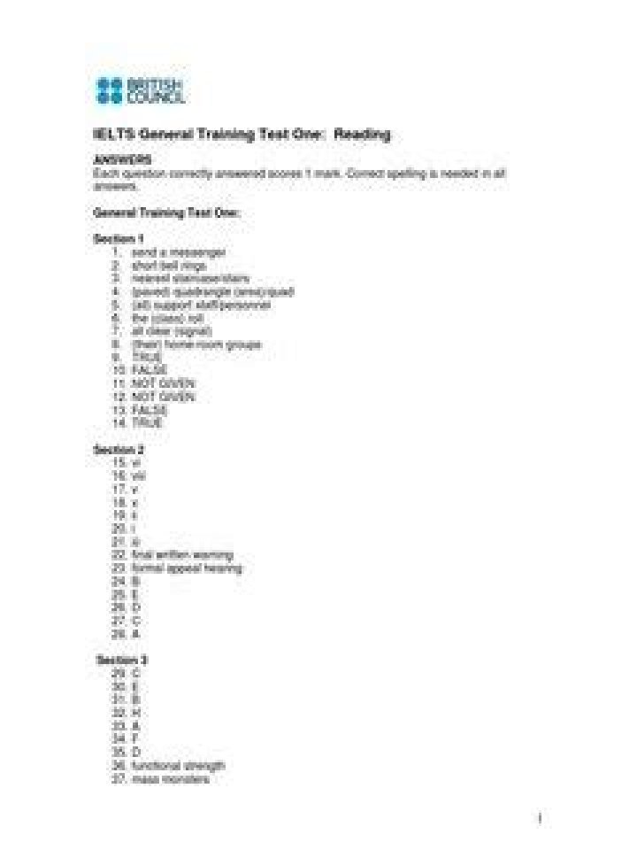 IELTS Reading General Practice Test PDF with Practice Questions