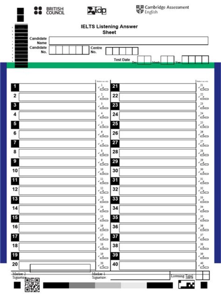 IELTS Sample Answer Sheet PDF: Practice & Marking Guide