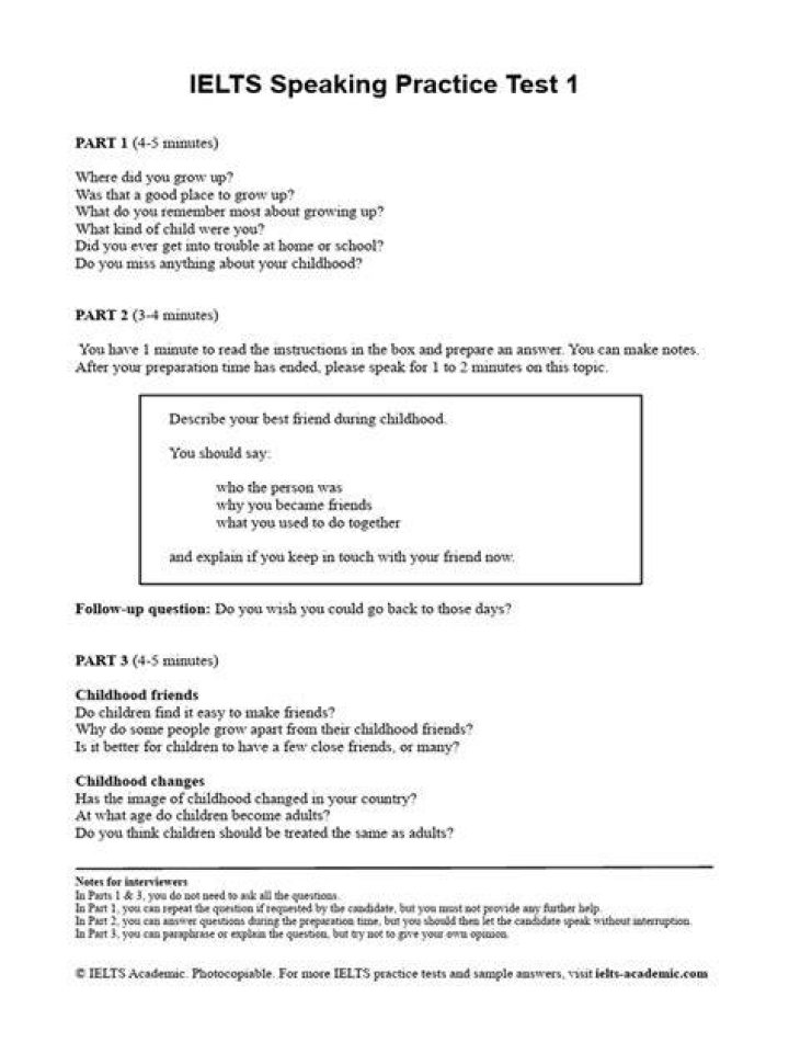 IELTS Speaking Test PDF: Practice & Preparation Guide