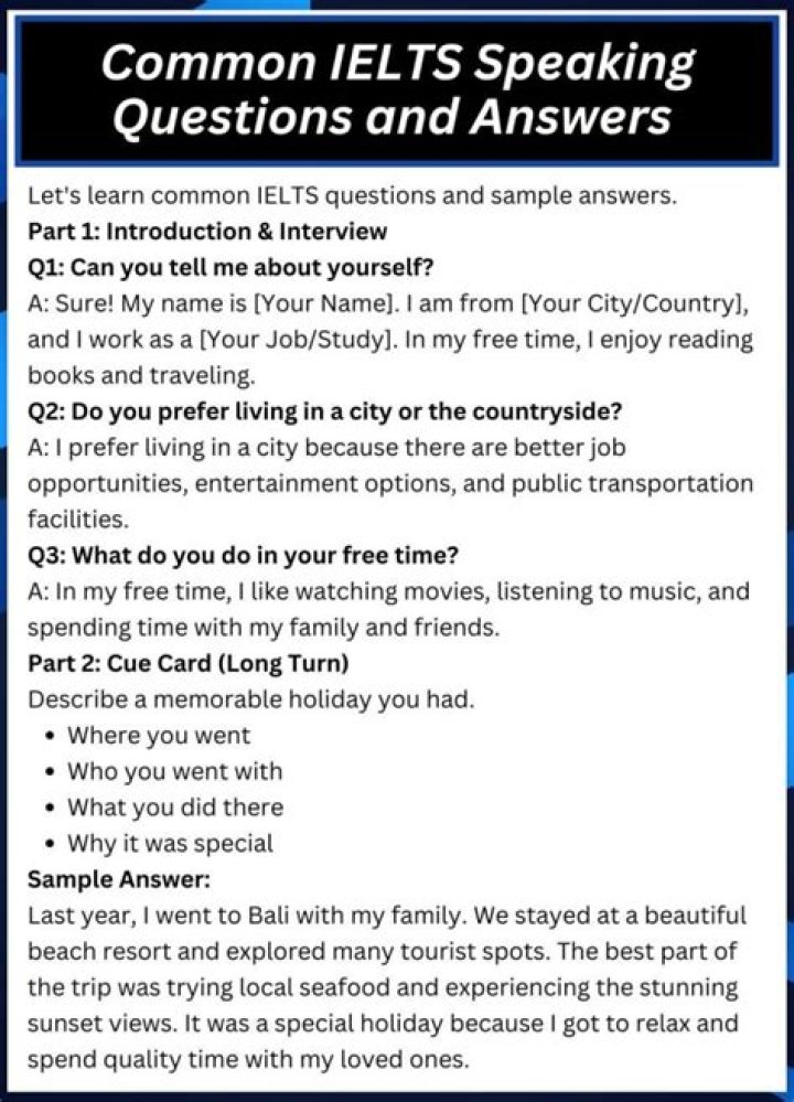 IELTS Speaking Test with Answers PDF – Practice & Improve