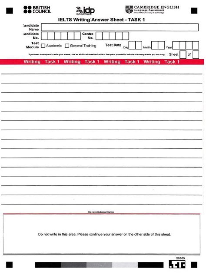 Download IELTS Writing Answer Sheet PDF for Instant Score Improvement