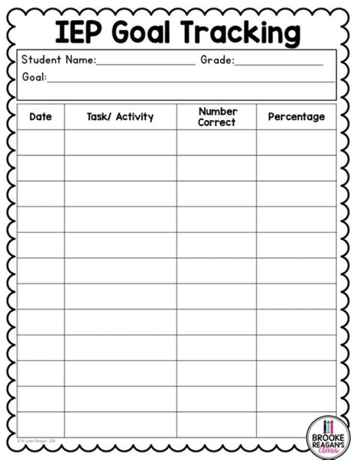 Free IEP Goal Tracking Sheets PDF – Easily Monitor Student Progress