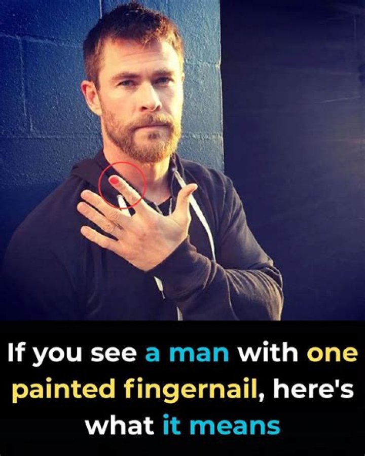 If you see a man with one painted fingernail, here’s what it means