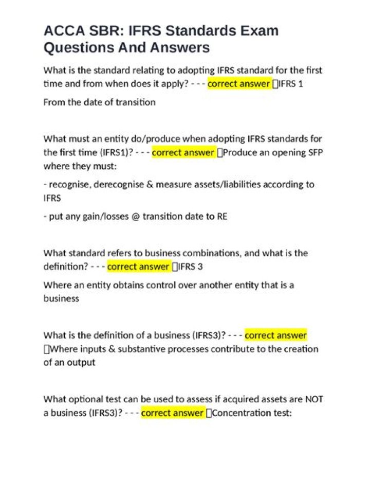 IFRS 3 Questions and Answers PDF – Expert Guide & Solutions