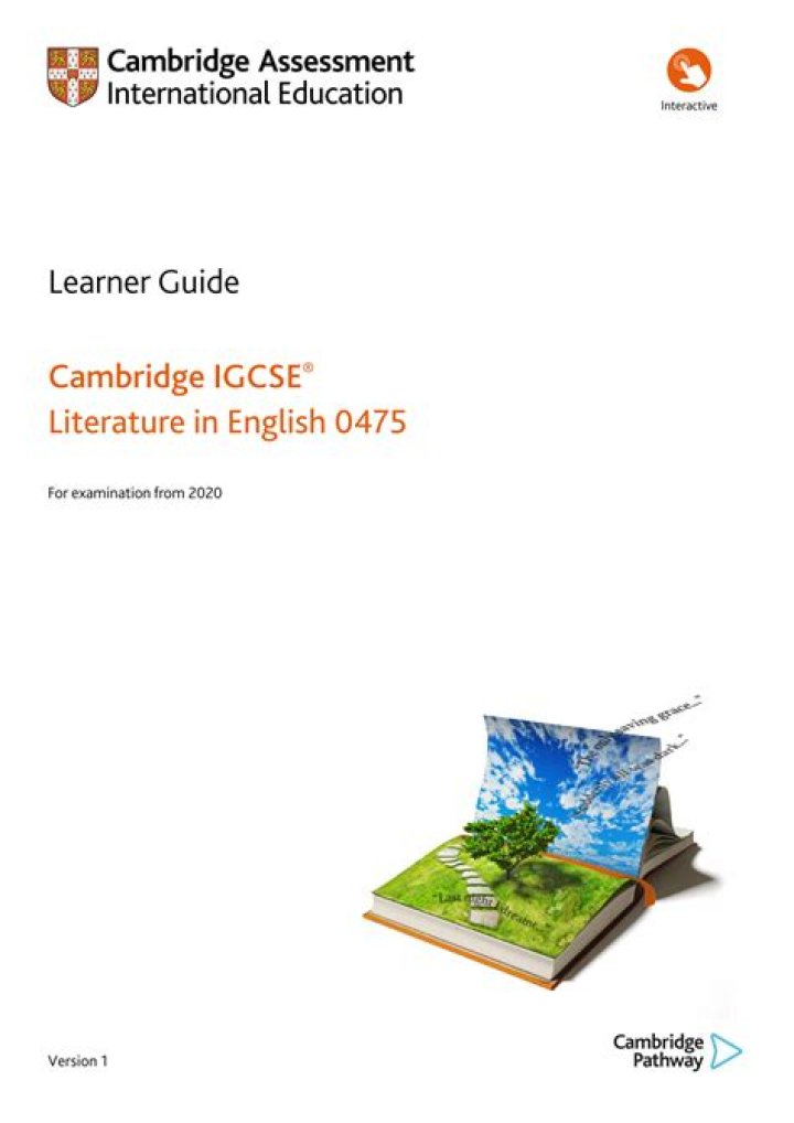IGCSE English Literature 0475 Model Answers PDF – Free Download