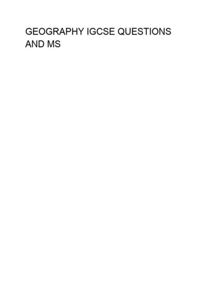IGCSE Geography Questions & Answers PDF – Instant Revision Tool