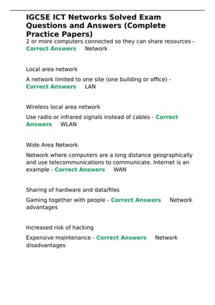 IGCSE ICT Questions & Answers PDF: Master Exam Success