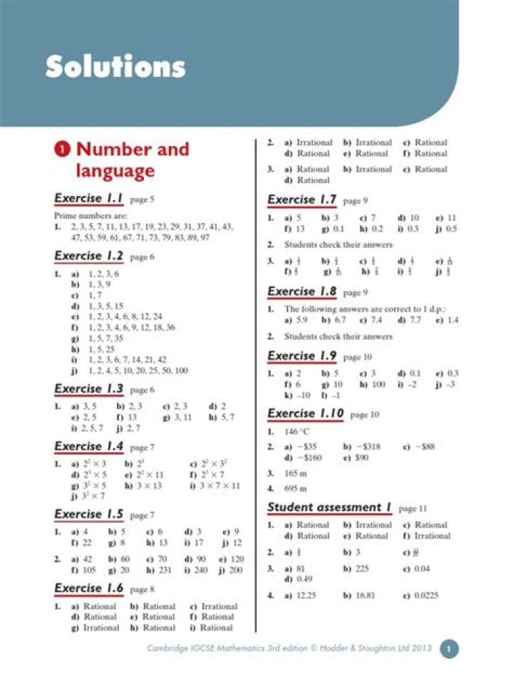 IGCSE Mathematics Textbook Answers PDF with Step-by-Step Solutions
