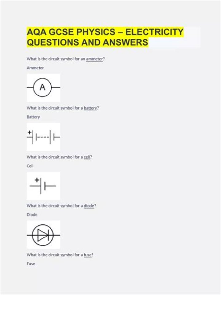 IGCSE Physics Electricity Questions and Answers PDF with Answers