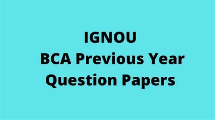 Ignou BCA Solved Question Papers PDF Download – Exam Prep Resource