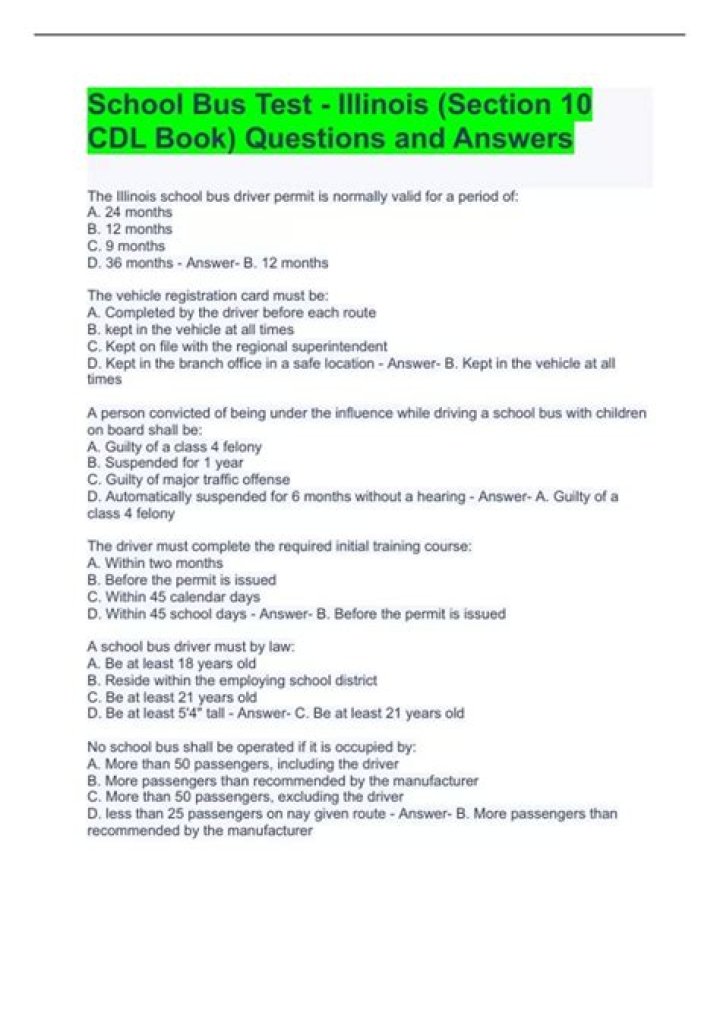Illinois Basset Test Answers & Domain 10 PDF Download