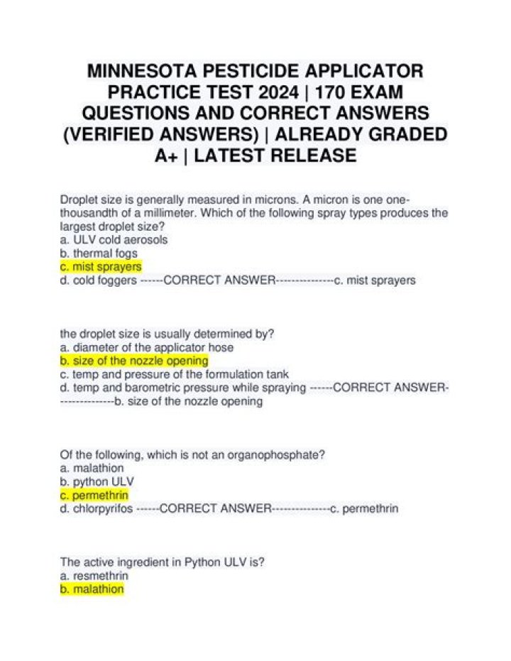 Illinois Pesticide Applicator Test Answers PDF – Study Guide & Pass Rates