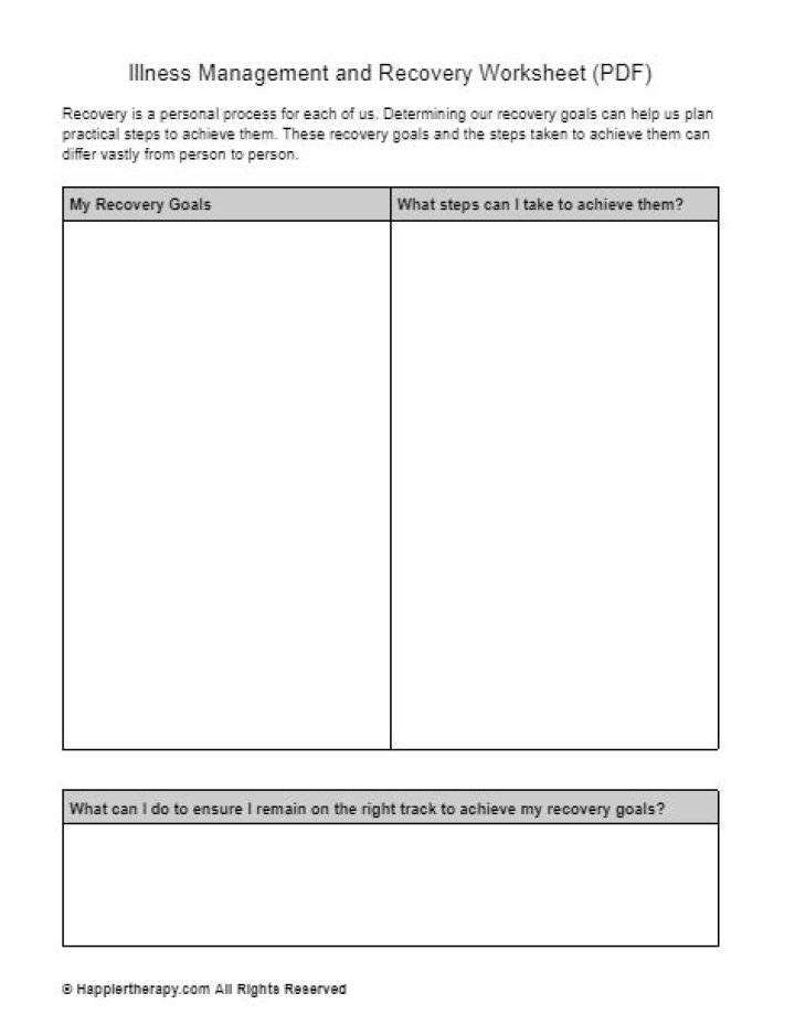 Illness Management & Recovery Worksheet PDF: Track Progress & Heal Effectively