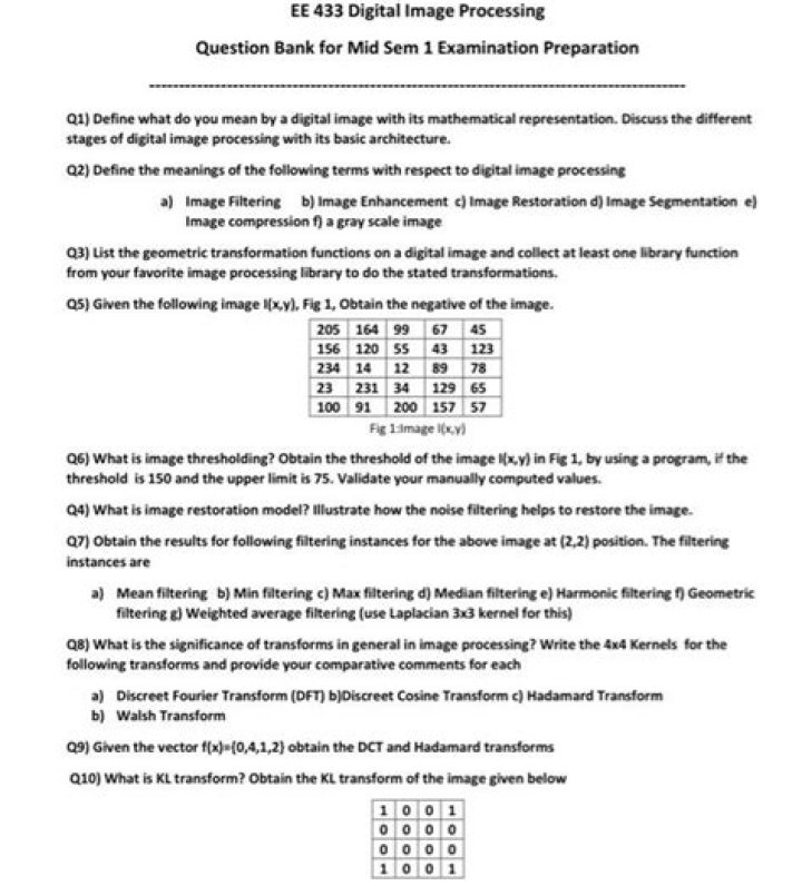 Image Processing Questions & Answers PDF: Expert Guide