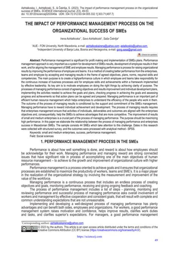 The Impact of Performance Management on Organizational Success PDF